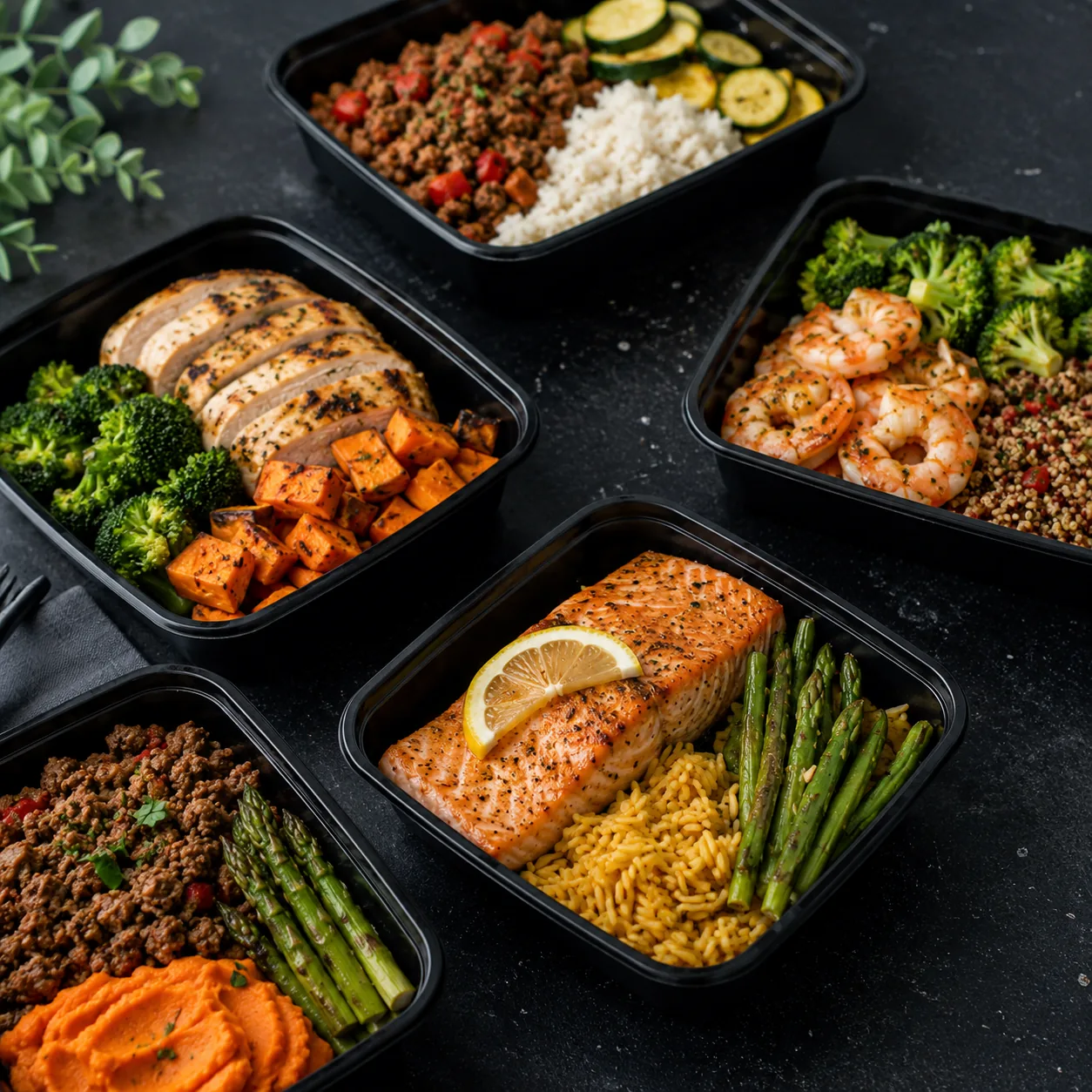 Jídelníček a meal prep